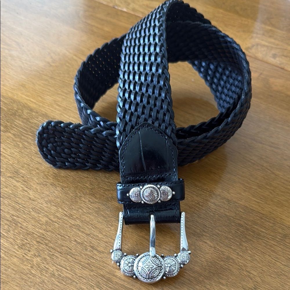 Brighton (?) woven leather belt